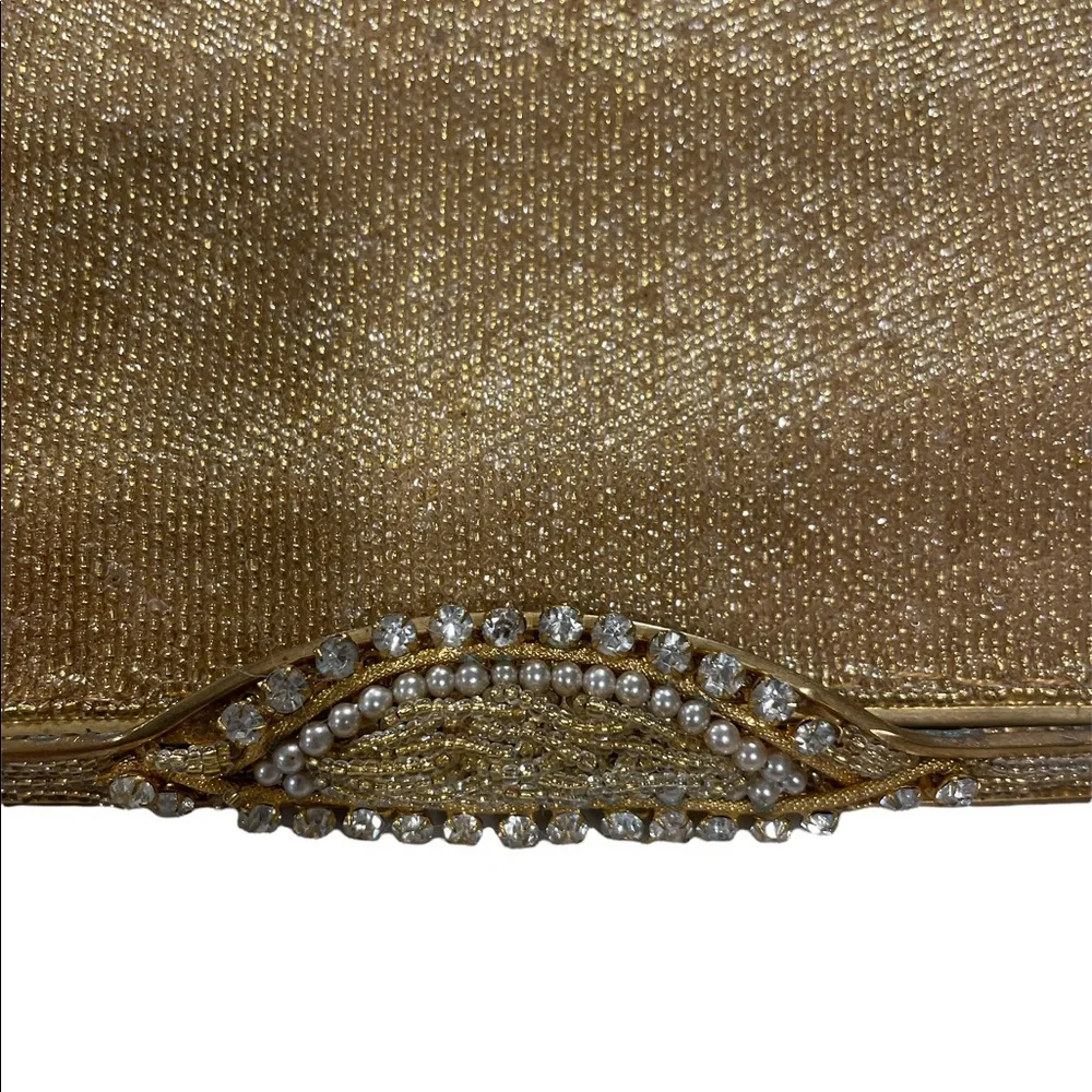 Vintage Gold Beaded Purse - Michel Swiss - Picture 6 of 12